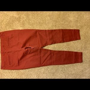 Red pants - skinny size 14 stretch